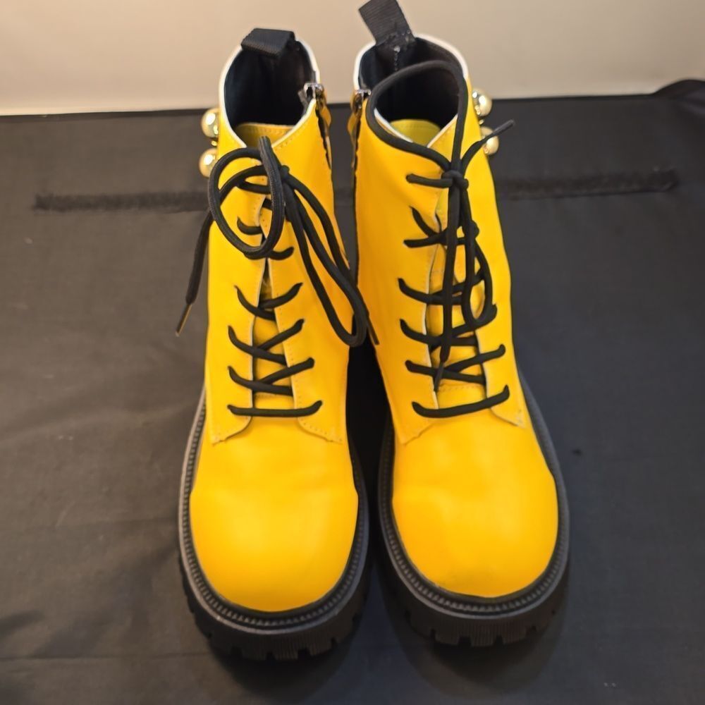 Women's Round Toe Lace-Up Patchwork Chunky Sole, … - image 3